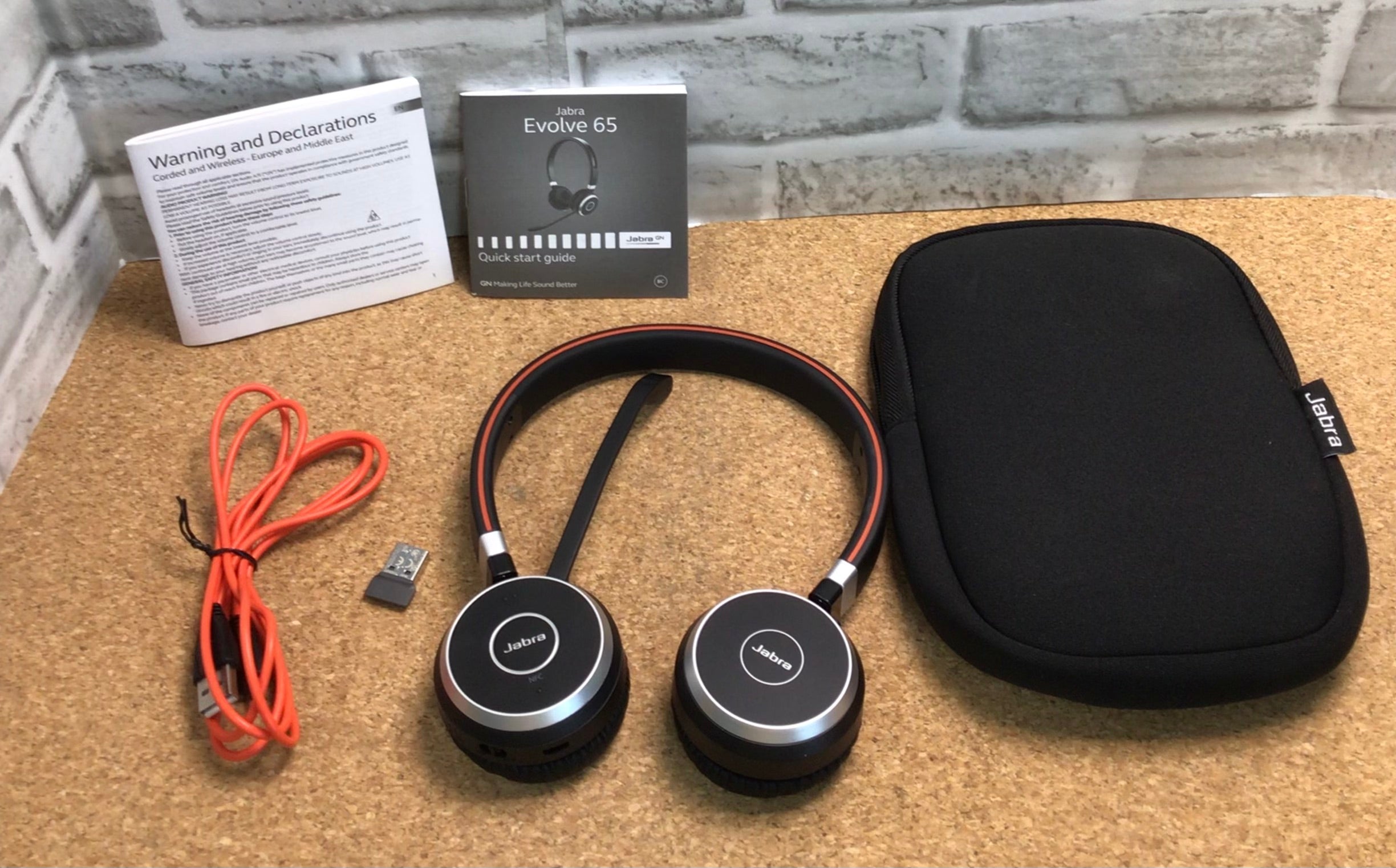 Jabra Evolve 65 MS Wireless Headset, Stereo **Tested/working** (7831076208878)